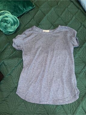 Onyx Heather Blue Girls Short Sleeve Tee